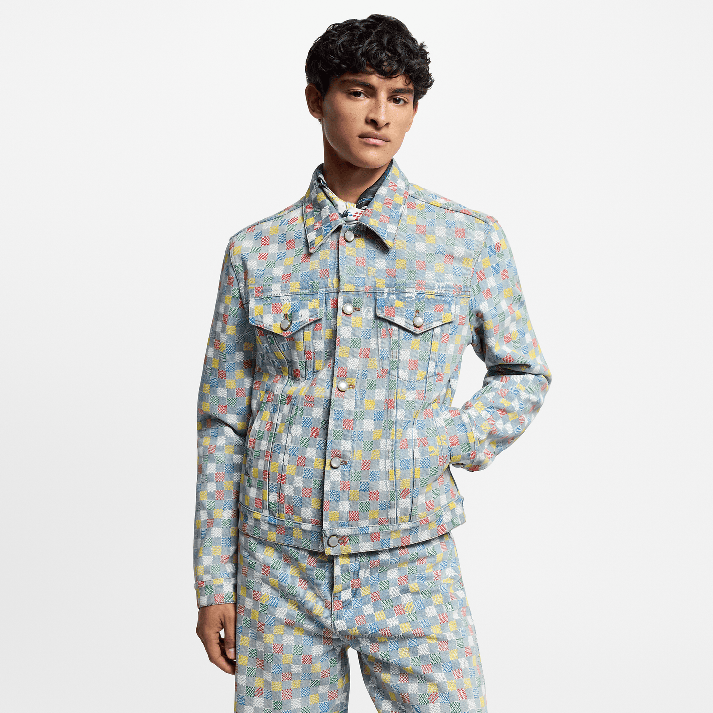 Damier Denim Trucker Jacket