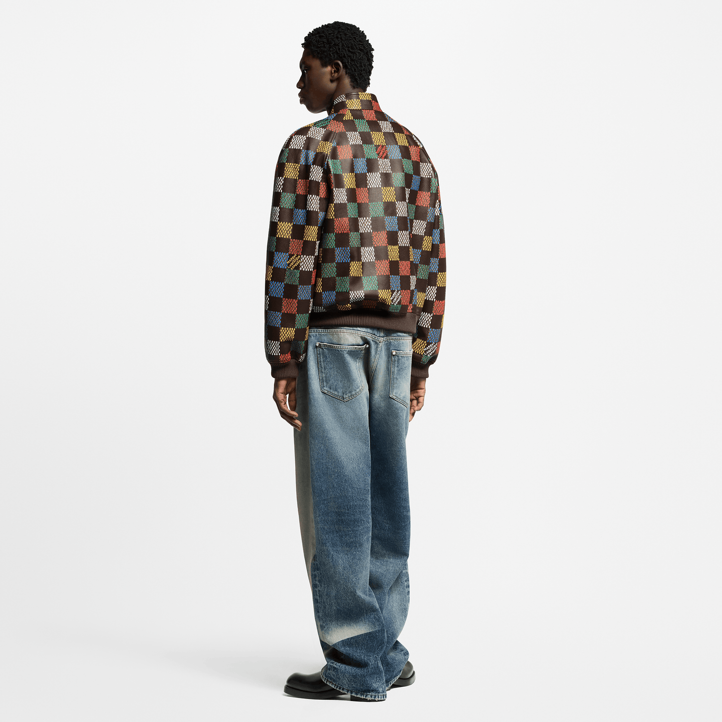 Damier Leather Blouson