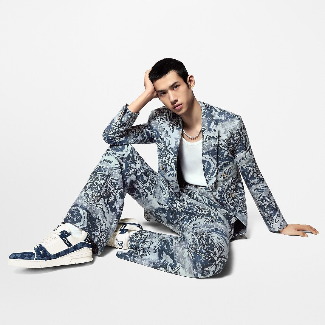 LV Trainer Damier Denim Blue