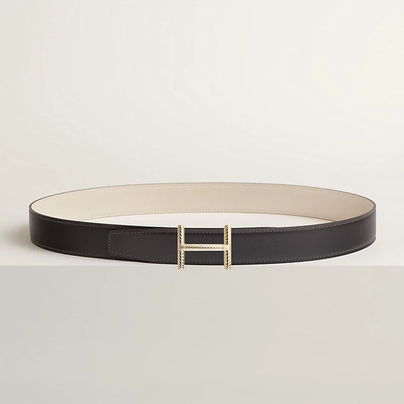 Hisseo belt buckle & Reversible leather strap 32 mm