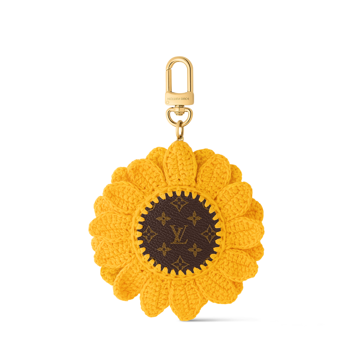 Sunflower Crochet Bag Charm