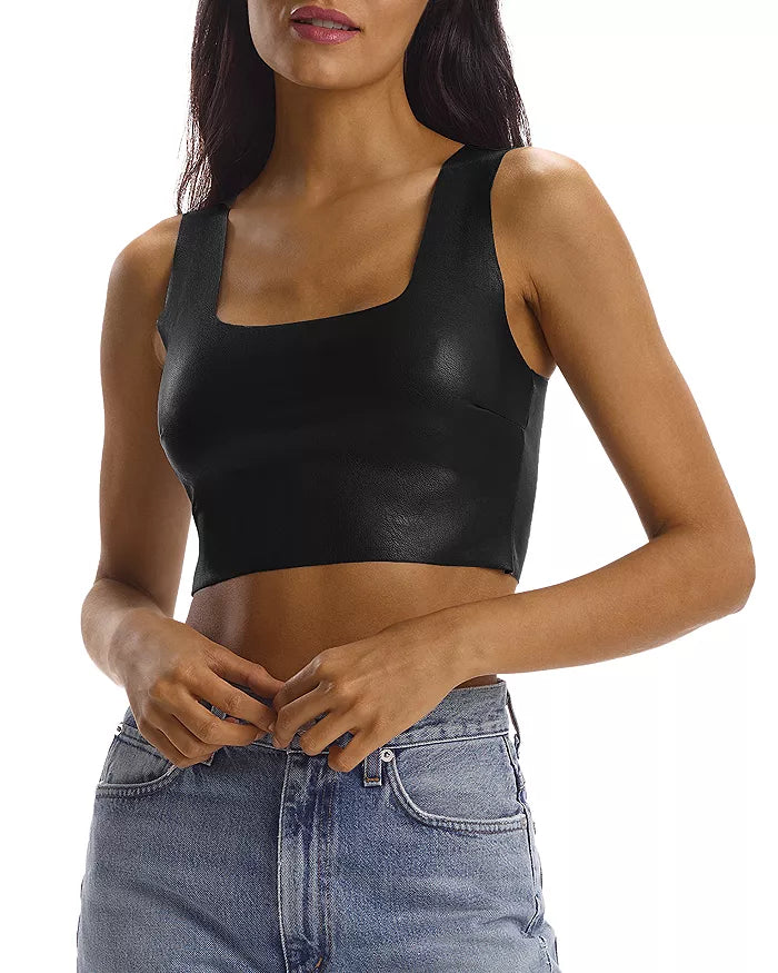 Leather Crop Top