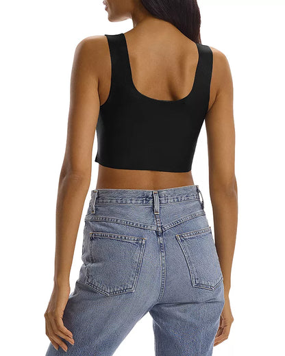 Leather Crop Top