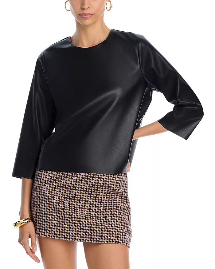 Dee Faux Leather Top