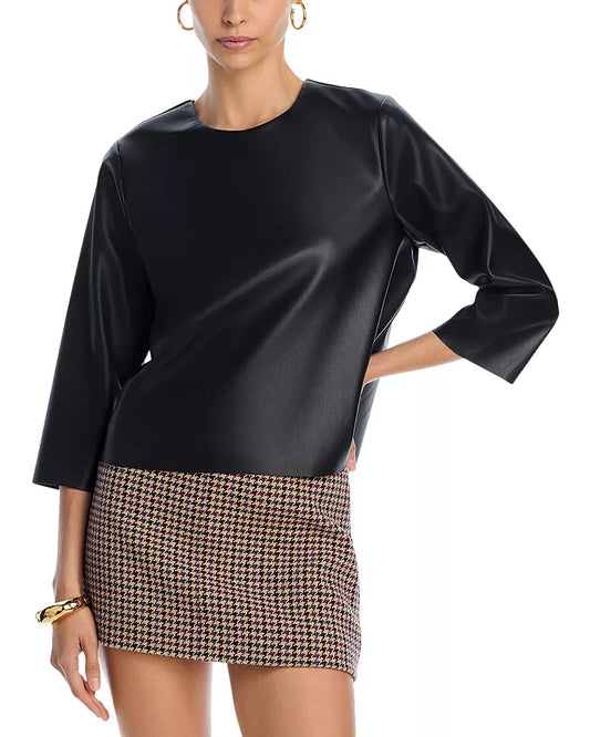 Dee Faux Leather Top