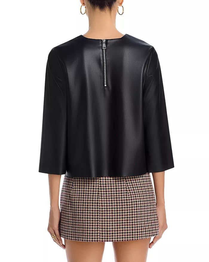 Dee Faux Leather Top