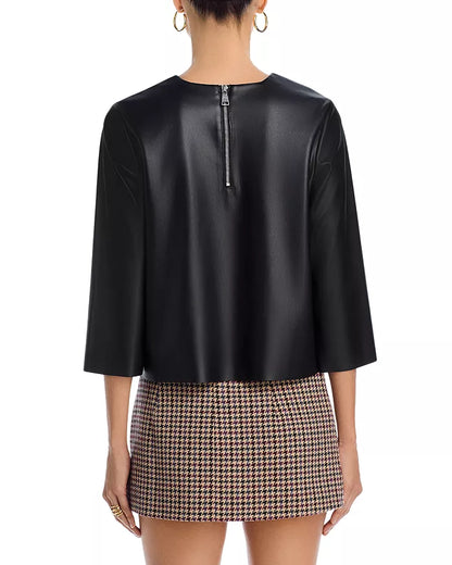Dee Faux Leather Top