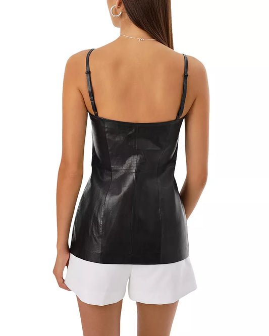 Leather Bustier Top