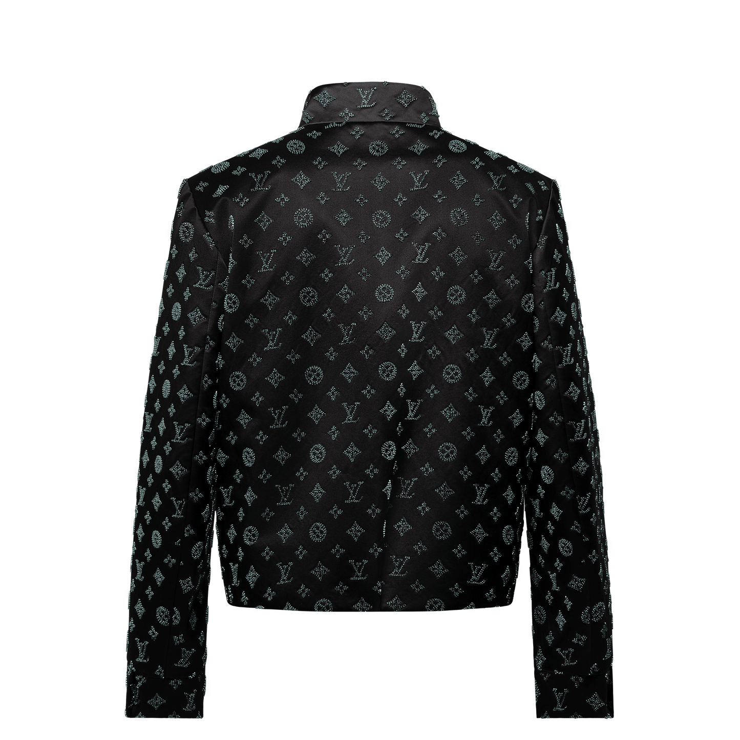 Embellished Silk Flight Suit Jacket