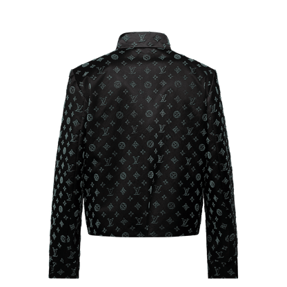 Embellished Silk Flight Suit Jacket