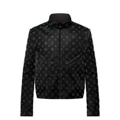 Embellished Silk Flight Suit Jacket