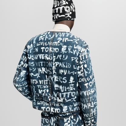 Denim Collarless Jacket