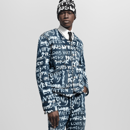 Denim Collarless Jacket