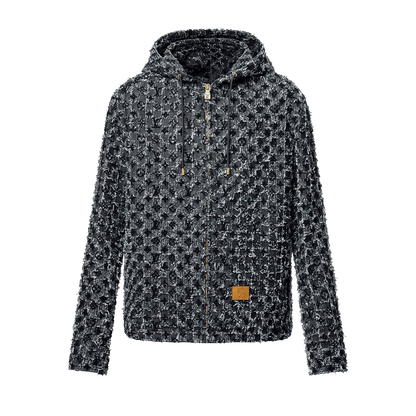 Flocked Monogram Denim Hoodie