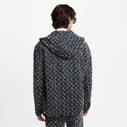 Flocked Monogram Denim Hoodie
