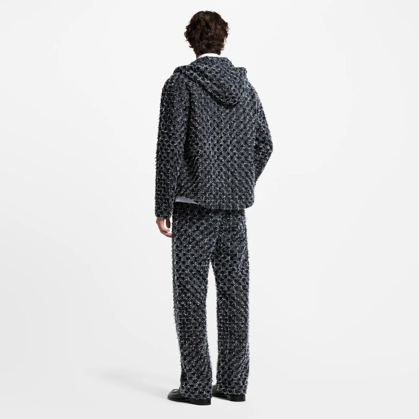 Flocked Monogram Denim Hoodie