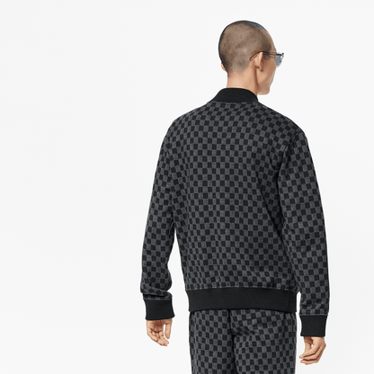 Damier Jacquard Zip-Through Bomber