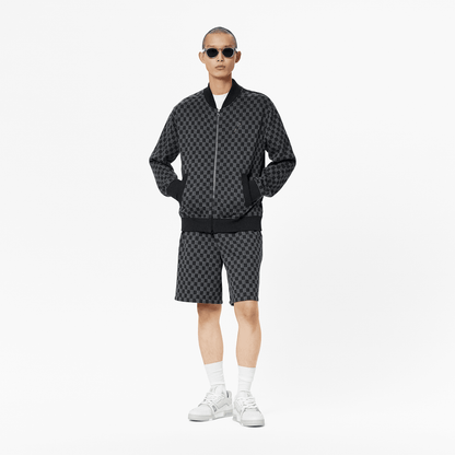 Damier Jacquard Zip-Through Bomber