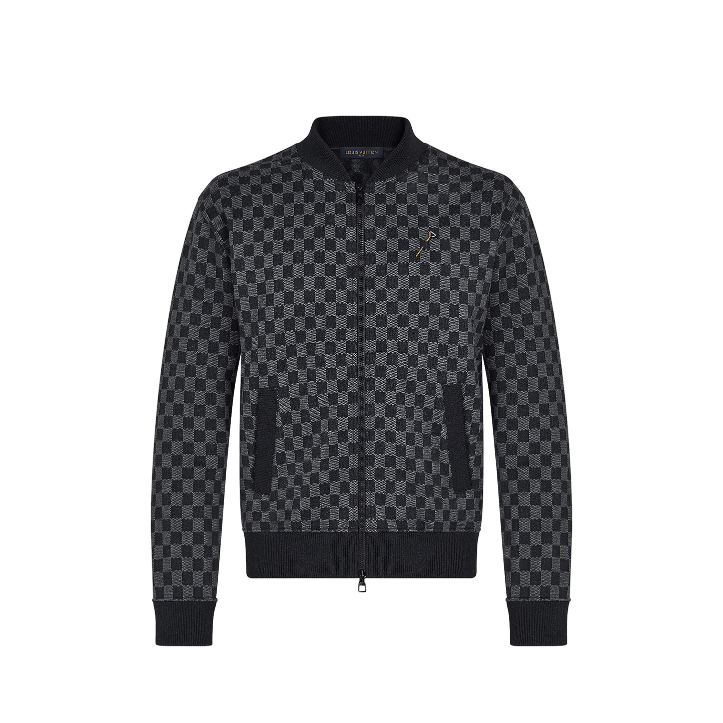Damier Jacquard Zip-Through Bomber