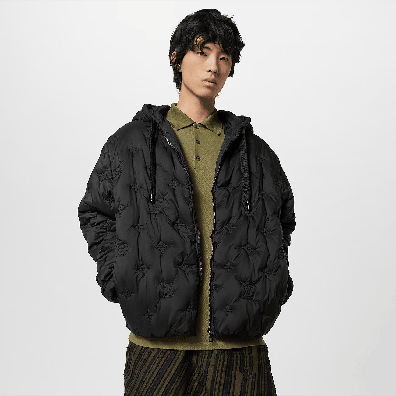 Monogram Quilted Hooded Blouson