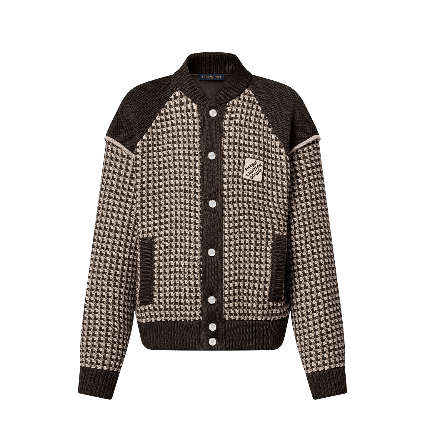 Knitted Cotton Jacquard Bomber