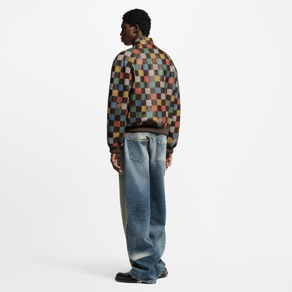 Damier Leather Blouson