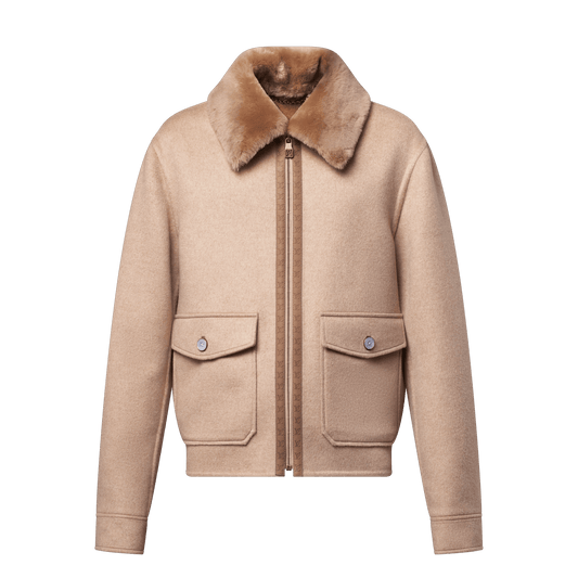 Vicuna-Cashmere Blend Double Face Blouson