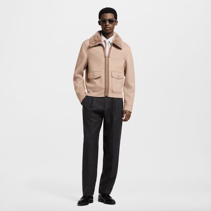 Vicuna-Cashmere Blend Double Face Blouson