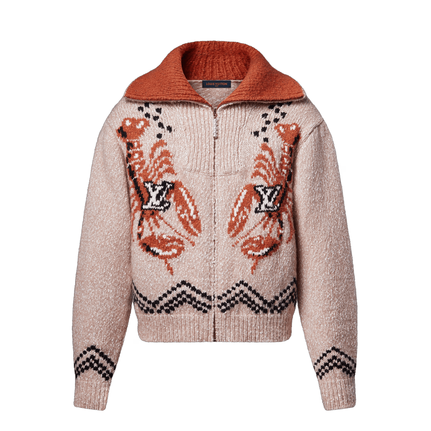 Zippered Knitted Blouson