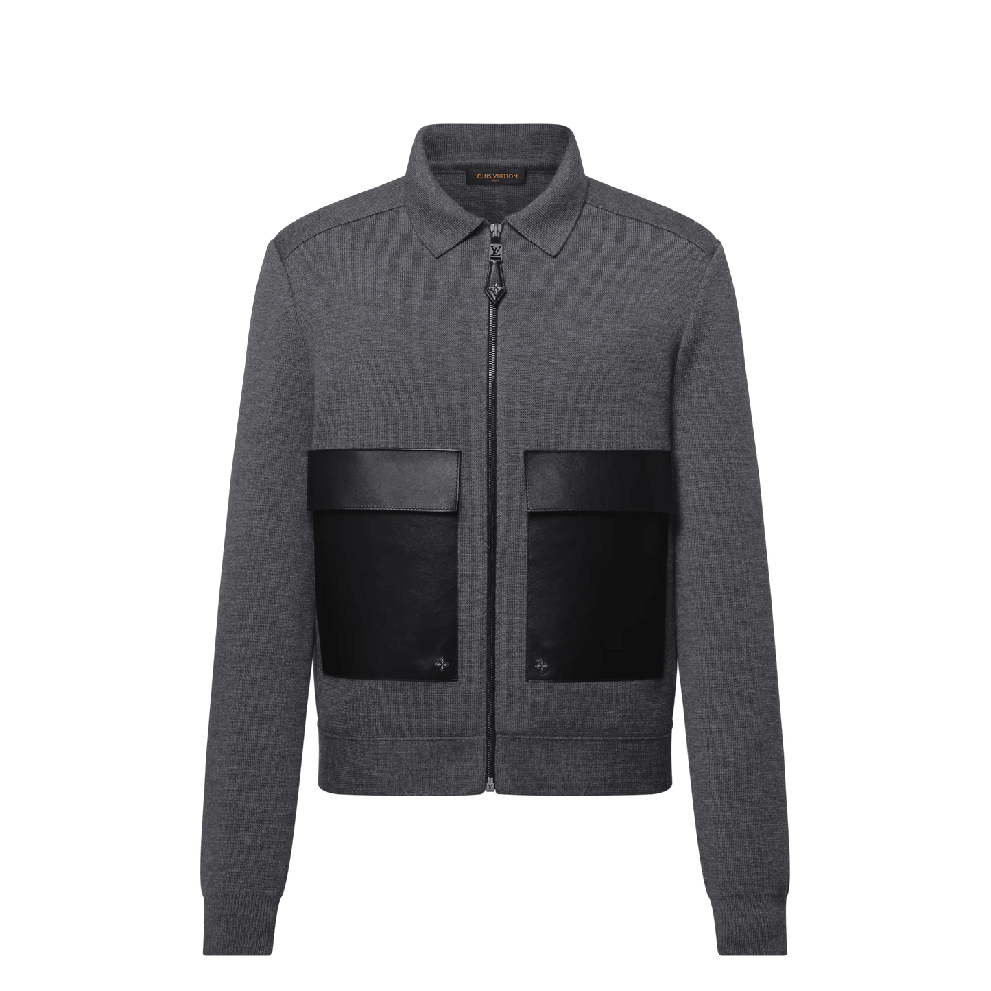 Leather Mix Knitted Workwear Blouson