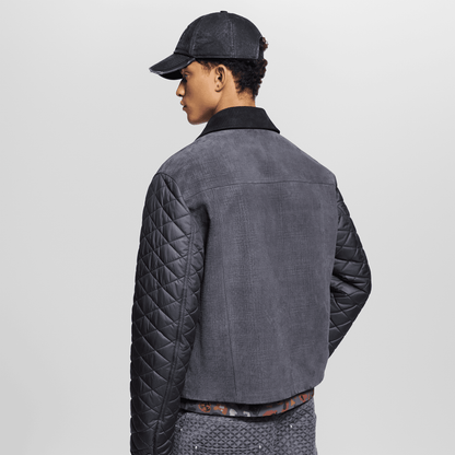 Mix Leather Workwear Blouson