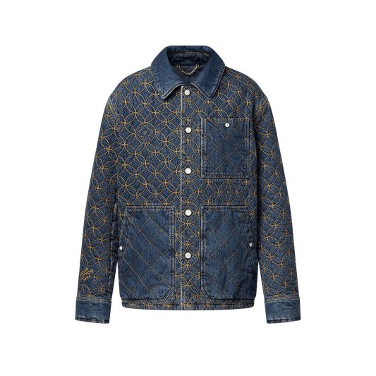 Embroidered Denim Blouson