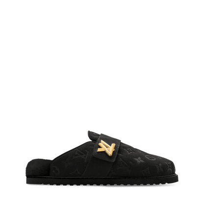 LV Cosy Comfort Clog Suede Calf Leather Black
