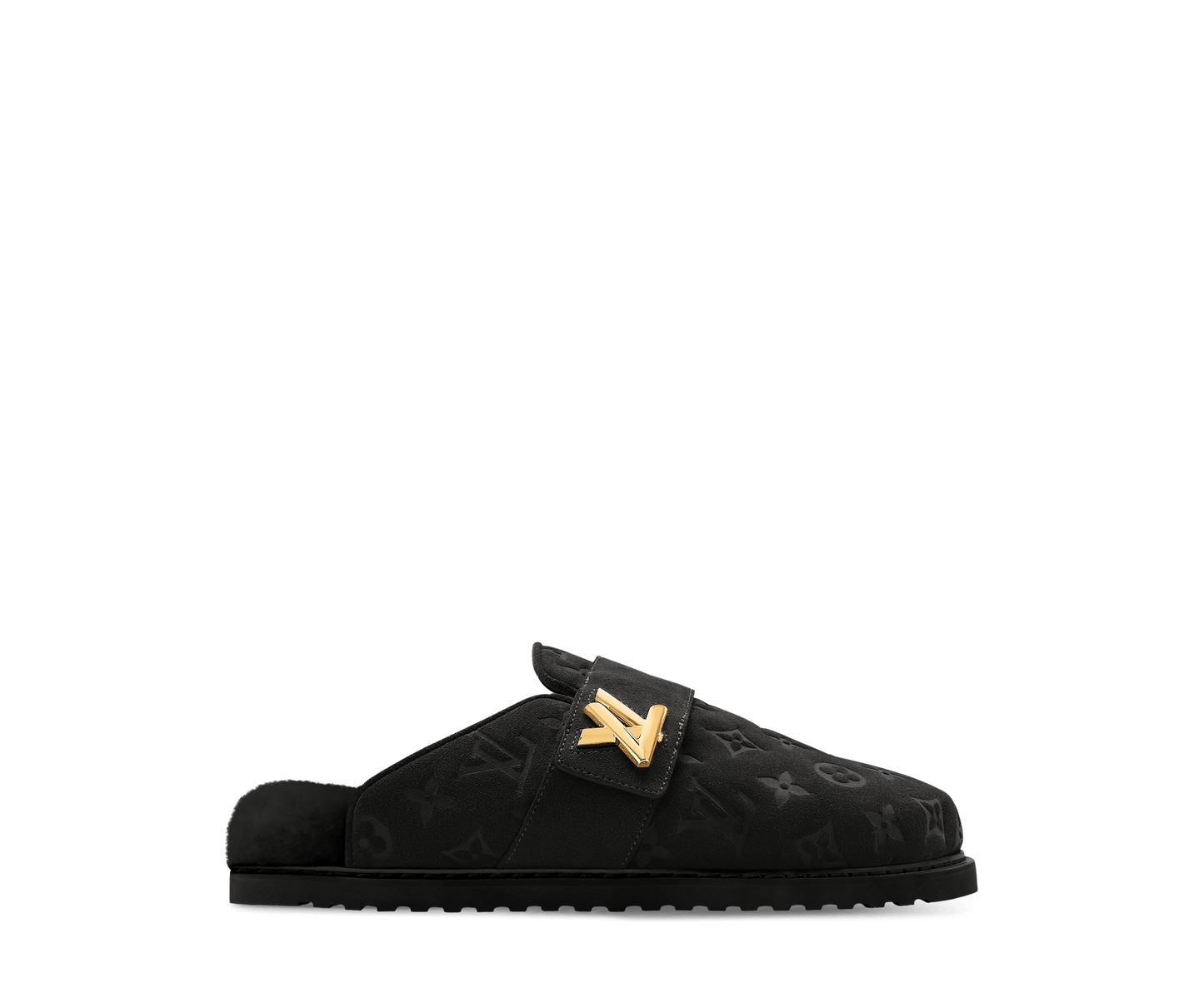 LV Cosy Comfort Clog Suede Calf Leather Black