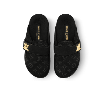 LV Cosy Comfort Clog Suede Calf Leather Black