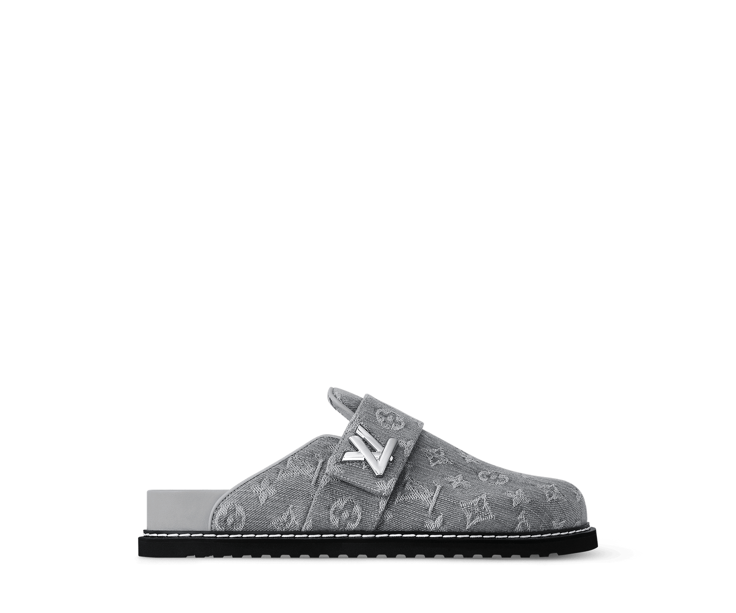 LV Cosy Comfort Mule Monogram Denim Gray
