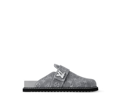LV Cosy Comfort Mule Monogram Denim Gray