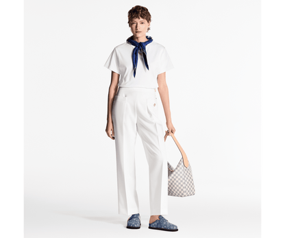 LV Cosy Comfort Mule Monogram Denim Gray