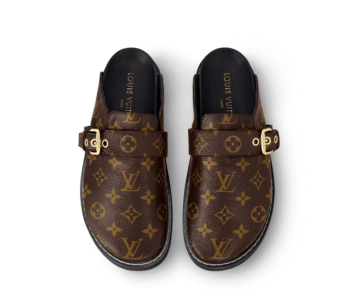 LV Cosy Flat Comfort Clog Monogram Cacao Brown