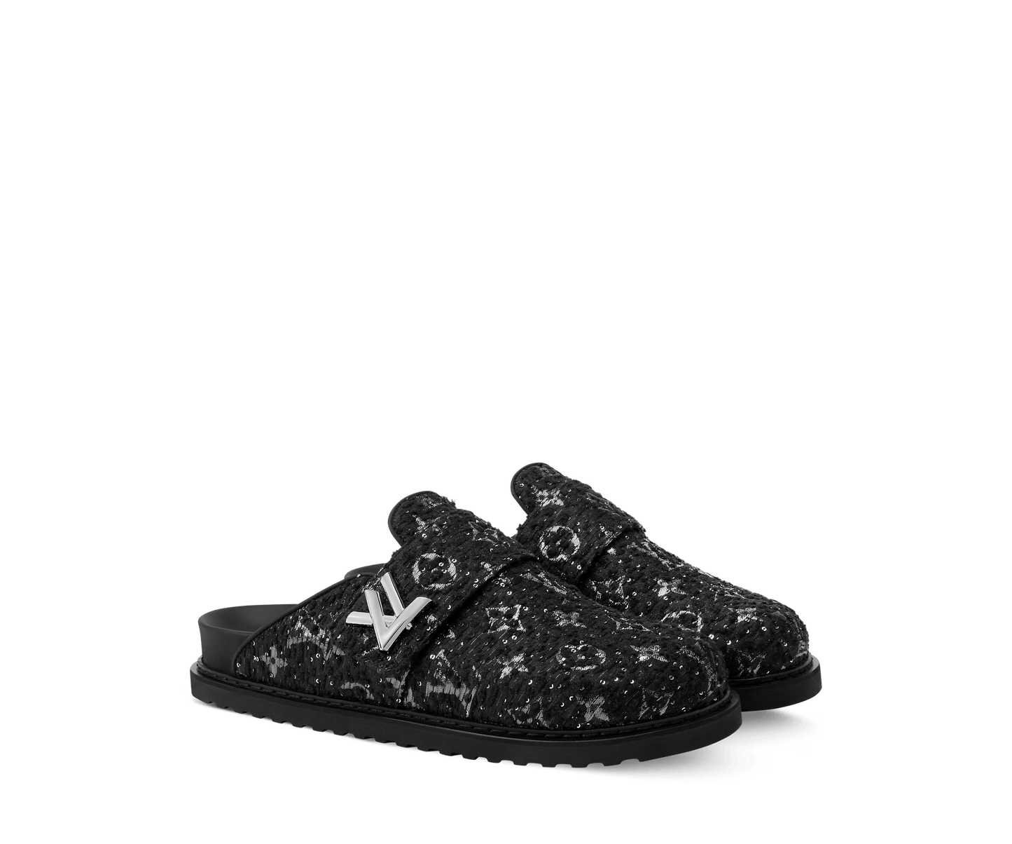 LV Cosy Flat Comfort Clog Ski Capsule Black