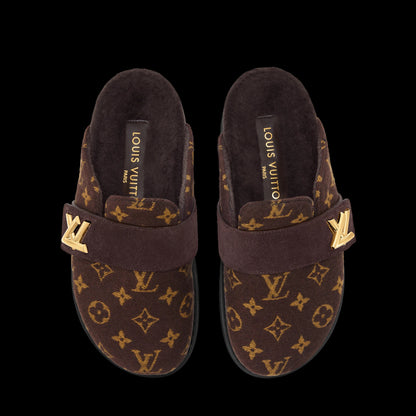 LV Cosy Flat Comfort Closed Mule Brown