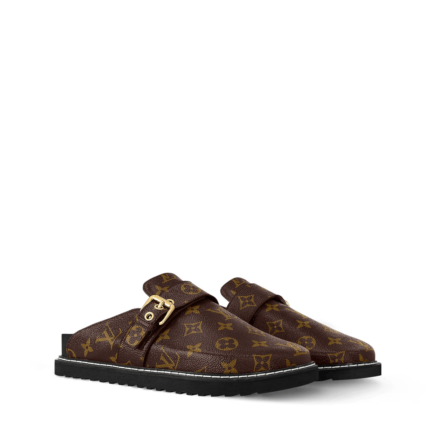LV Cosy Flat Comfort Clog Monogram Cacao Brown