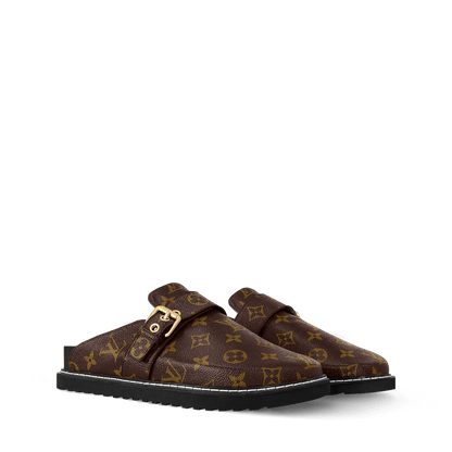 LV Cosy Flat Comfort Clog Monogram Cacao Brown