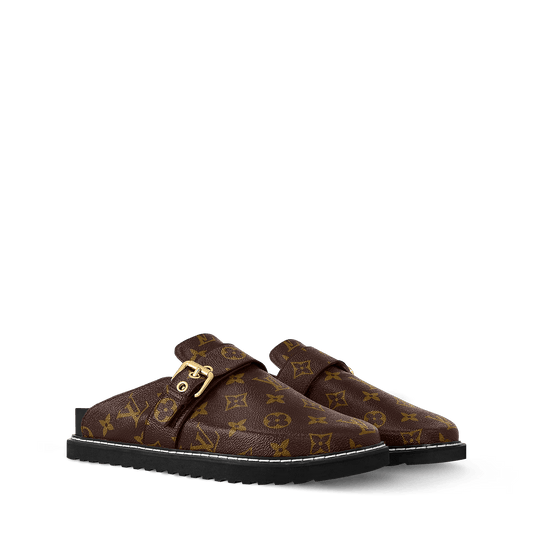 LV Cosy Flat Comfort Clog Monogram Cacao Brown