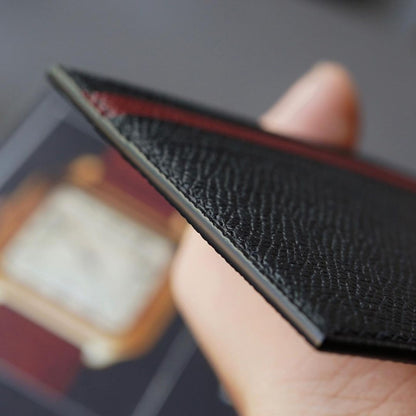 Black x Bordeaux Flat card holder