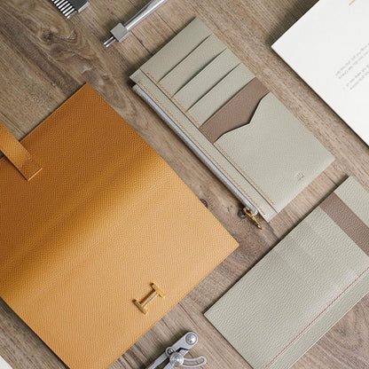 Mustard x Beige Long wallet