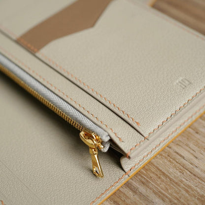Mustard x Beige Long wallet