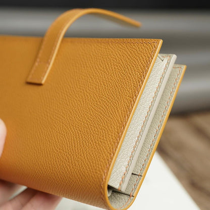 Mustard x Beige Long wallet