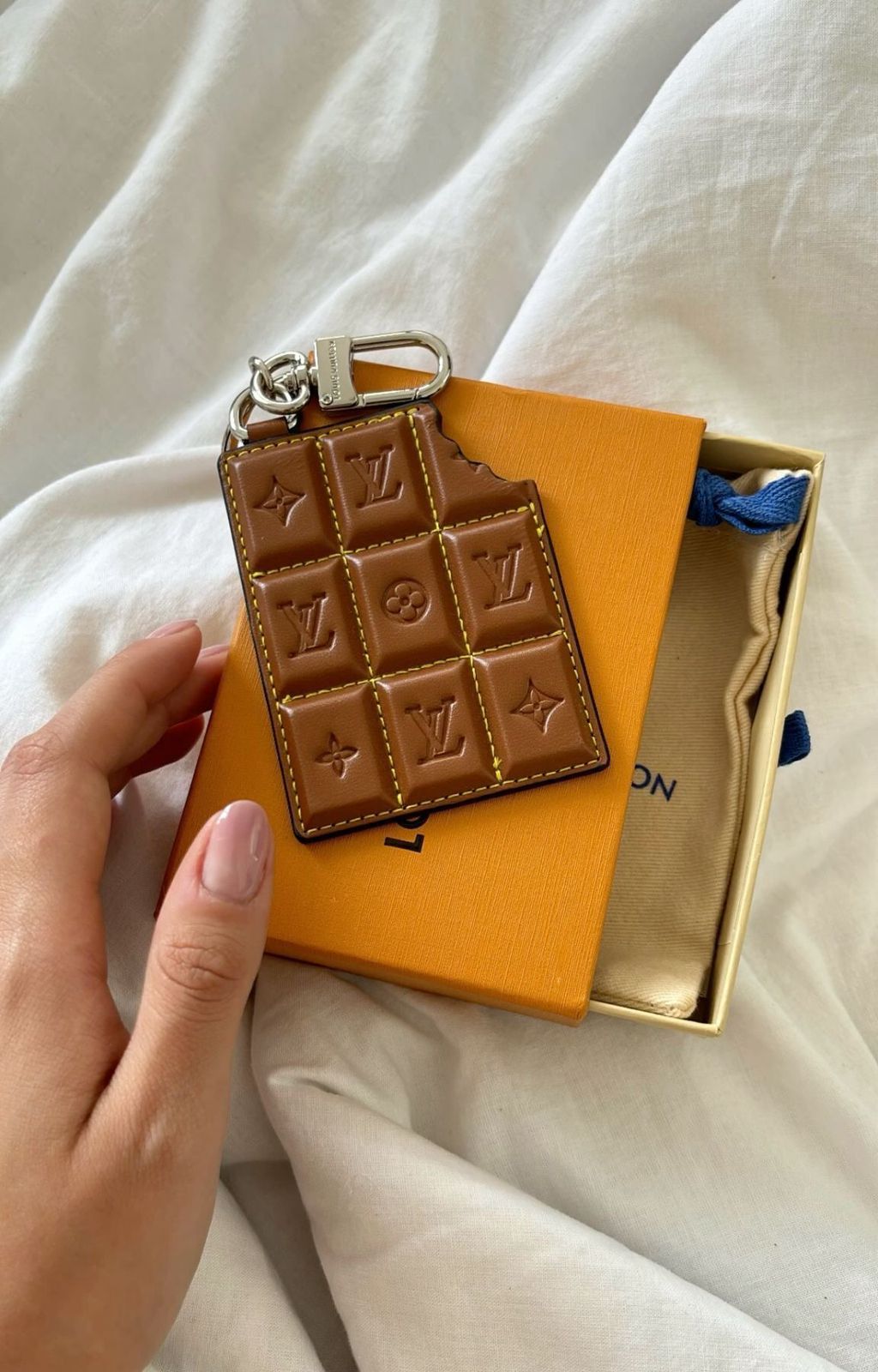 LV Chocolate Bar Key Holder and Bag Charm