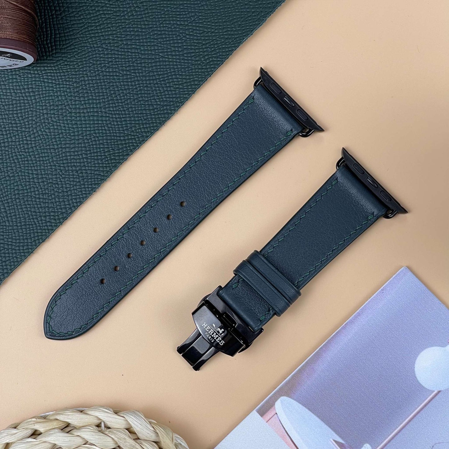 Watch Strap Swift Leather for Apple Watch, Mechanical Watch
